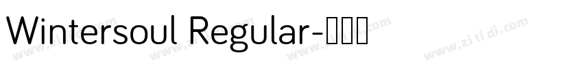 Wintersoul Regular字体转换